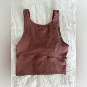 Lululemon high neck ribbed sports bra